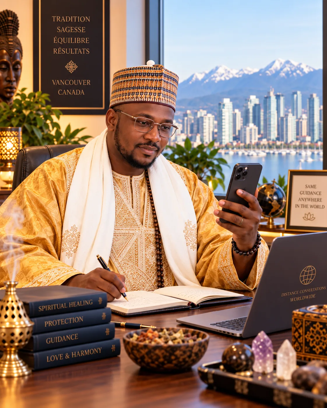 Professor Boukhari, spiritual healer in Vancouver, available for consultations by phone and video